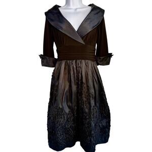 navy blue dress for baby girl Jessica Howard | Dresses | Jessica Howard Womens Portrait Collar Aline Midi  Dress Size 6 Black Orange main image 1